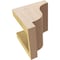 Ekena Millwork 5"W x 5"D x 5"H Wide Newport Rough Cedar Woodgrain TimberThane Corbel, Primed Tan CORUR05X05X05NEWRCPR - alternate 4